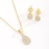 CJ-00330 CONJUNTO EM FORMATO DE GOTA EM ZIRCÔNIAS
