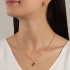 CJ-00348 CONJUNTO BANHADO A OURO 18K COM PINGENTE E BRINCOS EM FORMATO QUADRADO