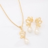 CJ-00374 CONJUNTO BANHADO A OURO 18K COM DESIGN DE BORBOLETA