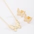 CJ-00393 CONJUNTO BANHADO A OURO 18K COM DESIGN DE BORBOLETA
