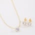 CJ-00424-CONJUNTO CORAÇÃO COM ZIRCÔNIA CRISTAL