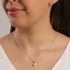 CJS-00059 CONJUNTO BANHADO A OURO 18K COM PEDRA EM FORMATO TRIANGULAR