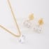CJS-00065 CONJUNTO BANHADO A OURO 18K COM COLAR E BRINCOS PONTO DE LUZ