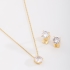 CJS-00075 CONJUNTO COM ZIRCÔNIAS LAPIDADAS REDONDAS
