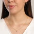 CJS-00123 ONJUNTO BANHADO A OURO 18K COM DESIGN DELICADO E CHEIO DE COR,COLAR COM PINGENTE DE GATO CRAVEJADO COM PEDRAS COLORIDAS