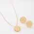 CJS-00132 CONJUNTO BANHADO A OURO 18K COM ÁRVORE DA VIDA E DETALHES CRAVEJADOS EM ZIRCÔNIAS