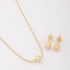 CJS-00134 CONJUNTO BANHADO A OURO 18K EM BOLA LISA.