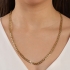 CR-00046 COLAR BANHADO A OURO 18K COM CORRENTE EM MALHA GRUMET