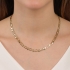 CR-00210 COLAR BANHADO A OURO 18K COM CORRENTE ELO GRUMET 1X1