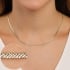 CR-00396 COLAR BANHADO A OURO 18K COM CORRENTE TIPO FITA TRABALHADA NA MALHA