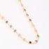 CX-0014 CHOKER BANHADA A OURO 18K COM CORRENTE DELICADA E PINGENTES DE CORAÇÃO COM ZIRCÔNIAS.