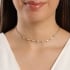 CX-0015 CHOKER BANHADA A OURO 18K COM ZIRCÔNIAS EM FORMATO DE GOTA CRAVEJADAS