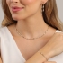 CX-0057 CHOKER BANHADO A OURO 18K COM ZIRCÔNIAS RETANGULARES.