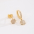 DAC-0043 BRINCO BANHADO A OURO 18K DUPLO COM ARGOLA CRAVEJADA