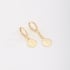 DAQ-00011 - BRINCO BANHADO A OURO 18K DE ARGOLA DUPLA COM PINGENTES DE MEDALHA DE SÃO BENTO