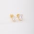 DBF-0007 TRIO DE BRINCOS BANHADO A OURO 18K COM PEDRAS OVAIS