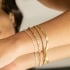 PU-00388 PULSEIRA BANHADA A OURO 18K COM DESIGN RIVIERA CRAVEJADO E FECHO REGULÁVEL