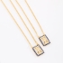 ES-0024 ESCAPULÁRIO BANHADO A OURO 18K DE N. S. AP. CRAVEJADOS EM ZIRCÔNIAS AZUIS
