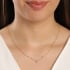 GR-00018 COLAR BANHADO A OURO 18K COM CORRENTE DELICADA COM MINI ESFERAS E PINGENTE DE CORAÇÃO EM ZIRCÔNIA