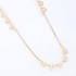GR-00119 COLAR BANHADO A OURO 18K COM CORAÇÕES AO LONGO DA CORRENTE.