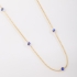 GR-00221 COLAR COM DETALHES EM ZIRCÔNIAS LAPIDADAS COLORIDAS