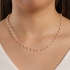 GR-00360 COLAR BANHADO A OURO 18K COM CORRENTE DELICADA E PÉROLAS EM FORMATO DE CORAÇÃO