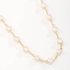 GR-00361 COLAR BANHADO A OURO 18K COM PÉROLAS EM CORAÇÃO INTERCALADAS POR ELOS DELICADOS