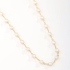 GR-00361 COLAR BANHADO A OURO 18K COM PÉROLAS EM CORAÇÃO INTERCALADAS POR ELOS DELICADOS