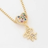 GR-00555 COLAR BANHADO A OURO 18K COM CORRENTE VENEZIANA E PINGENTE EM FORMATO DE CORAÇÃO