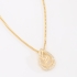 GR-00571-GARGANTILHA BANHADA A OURO 18K COM PINGENTE  DE GOTA