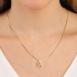 GR-00571-GARGANTILHA BANHADA A OURO 18K COM PINGENTE  DE GOTA