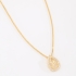 GR-00571-GARGANTILHA BANHADA A OURO 18K COM PINGENTE  DE GOTA