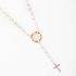 GR-00838 COLAR BANHADO A OURO 18K ESTILO TERÇO COM DETALHES EM PÉROLAS E MEDALHA DE SÃO BENTO