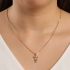 GR-00844 COLAR BANHADO A OURO 18K COM PINGENTE DE MENINA EM ZIRCÔNIAS