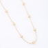 GR-00867 COLAR BANHADO A OURO 18K COM CORRENTE DE ELOS DELICADOS INTERCALADOS POR ESFERAS