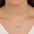GR-00931 COLAR BANHADO A OURO 18K COM PÉROLAS DE CORAÇÃO E PINGENTE AMOR