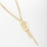 GR-01001 COLAR BANHADO A OURO 18K COM CORRENTE EM ELO GRUMET E DESIGN ESTILO GRAVATINHA