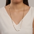 GR-01173 COLAR BANHADO A OURO 18K LONGO COM DETALHES EM MEDALHAS