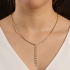 GR-01393 COLAR BANHADO A OURO 18K COM CORRENTE DETALHE PENDENTE EM FORMATO DE GRAVATA