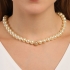 GR-01458 COLAR BANHADO A OURO 18K COM PÉROLAS E PINGENTE CENTRAL EM ZIRCÔNIAS