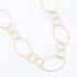 GR-01509 COLAR BANHADO A OURO 18K LONGO COM ELOS OVAIS INTERCALADOS