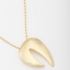 GR-01516 COLAR BANHADO A OURO 18K GRAVATA COM PINGENTE ORGÂNICO