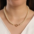 GR-01560 COLAR COM PÉROLAS CLÁSSICAS E FECHO FRONTAL BOIA
