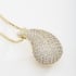 GR-01570 COLAR COM PINGENTE EM FORMATO DE GOTA COM MICRO ZIRCÔNIAS