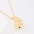 GR-01574 COLAR BANHADO A OURO 18K COM PINGENTE ORGÂNICO POLIDO EM FORMATO FLUIDO