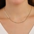 GR-01596 COLAR BANHADO A OURO 18K COM CORRENTE DE ESFERAS DELICADAS