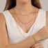 GR-01596 COLAR BANHADO A OURO 18K COM CORRENTE DE ESFERAS DELICADAS