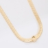 GR-01672 COLAR BANHADO A OURO 18K COM CORRENTE FITA LAMINADA E PINGENTE DE LETRA CRAVEJADO