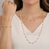 PU-00725 PULSEIRA BANHADA A OURO 18K COM PÉROLAS BARROCAS AO LONGO DA CORRENTE
