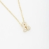 GR-01740 COLAR BANHADO A OURO 18K COM PINGENTE DE LETRA CRAVEJADO EM ZIRCÔNIAS